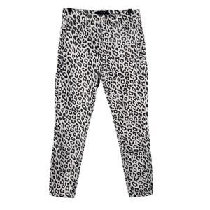 Joe's Jeans Leopard Print Ankle Skinny Jeans White Black Grey Animal Print 31